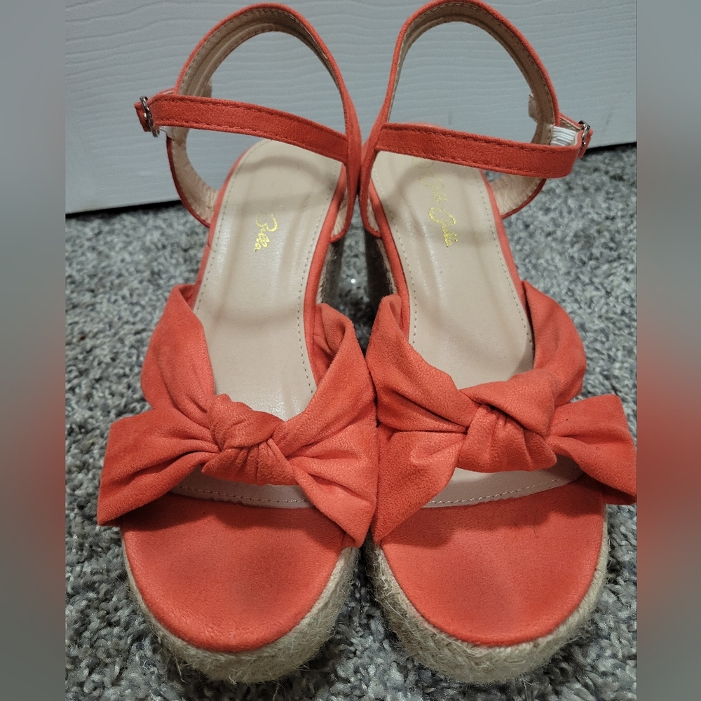 Orange Espadrilles/wedges